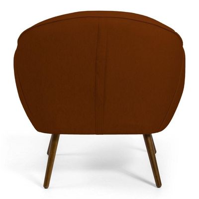 Poltrona Nina Pés Palito Madeira B-235 Terracota