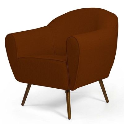 Poltrona Nina Pés Palito Madeira B-235 Terracota