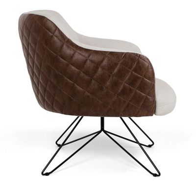 Poltrona Jade Base Orby Fixa B-10 Corano Tressê Linho Bege