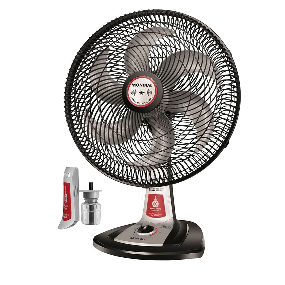 Ventilador de Mesa Mondial Turbo Tech Repelente Líquido VT-RP-03