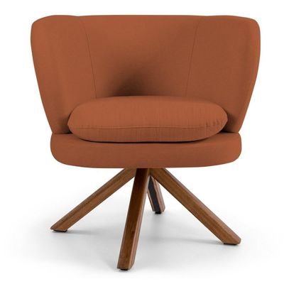 Poltrona Melissa Base Giromad Giratória B-262 Telha