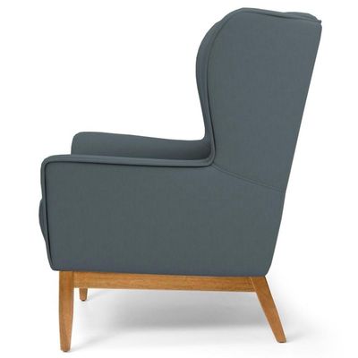 Poltrona Base Manu Madeira Milena C-03 Corano Cinza