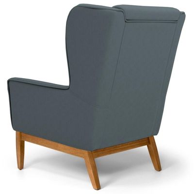 Poltrona Base Manu Madeira Milena C-03 Corano Cinza