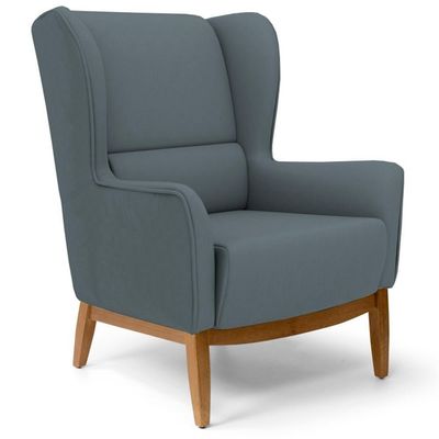 Poltrona Base Manu Madeira Milena C-03 Corano Cinza