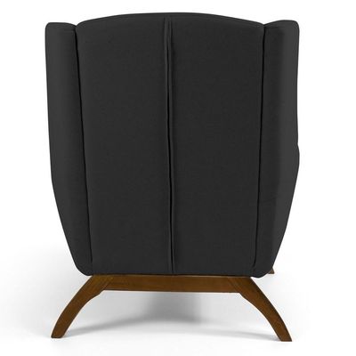 Kit 02 Poltronas Juliet Base De Madeira C-465 Chumbo