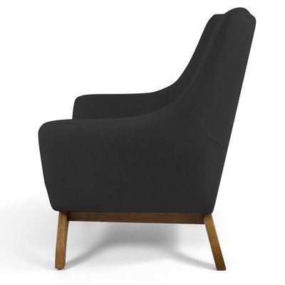 Kit 02 Poltronas Juliet Base De Madeira C-465 Chumbo