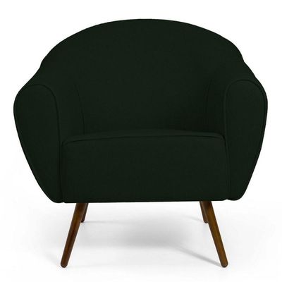 Kit 02 Poltronas Nina Pés Palito Madeira C-117 Verde Musgo