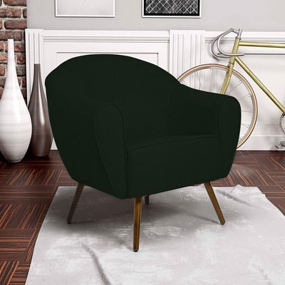 Kit 02 Poltronas Nina Pés Palito Madeira C-117 Verde Musgo