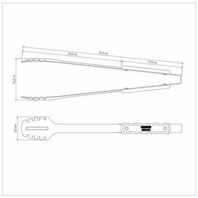 Pegador P/ Carne Churrasco Inox 47,3cm Tramontina 26583/100