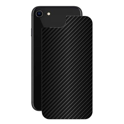 Película iPhone7/8/SE2/SE3-TraseiraFibraCarbonoPreta-Gshield