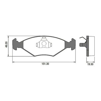 Pastilha Freio Dianteiro Voyage 1987 a 1995 PD23