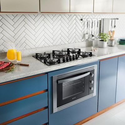 Forno De Embutir Elétrico Preto 44L Com Grill E Timer Atlas U Top 220V