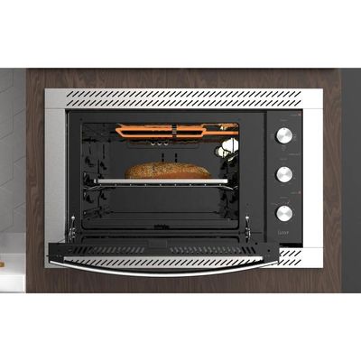 Forno De Embutir Elétrico Preto 44L Com Grill E Timer Atlas U Top 220V