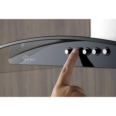 Coifa de Parede Fit 60cm com Vidro Fischer Preto 110V 110