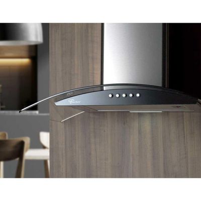 Coifa de Parede Fit 60cm com Vidro Fischer Preto 110V 110