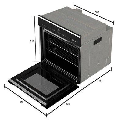 Forno Elétrico Digital De Embutir Mueller Preto 68 Litros Mfe0268g1 220v 220