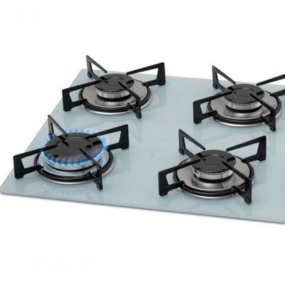 Fogão Cooktop Fischer 4 Bocas Gás Mesa Vidro - Branco 1519-5902 Bivolt