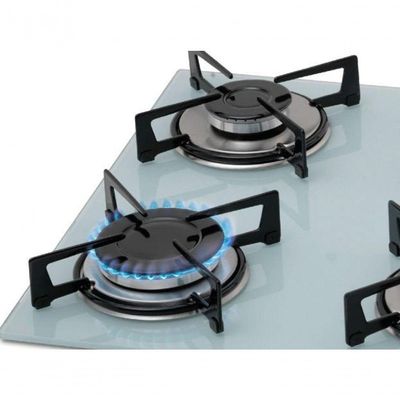 Fogão Cooktop Fischer 4 Bocas Gás Mesa Vidro - Branco 1519-5902 Bivolt