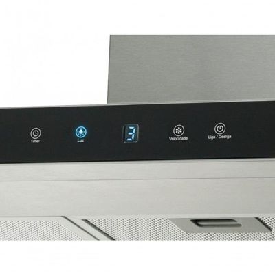 Coifa De Parede Fischer Infinity 90cm Vidro Preto 19902 Bivolt