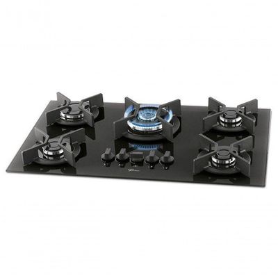 Fogão Cooktop Fischer 5 Bocas Tripla Chama Infinity Preto 26298-57077 Bivolt Bivolt