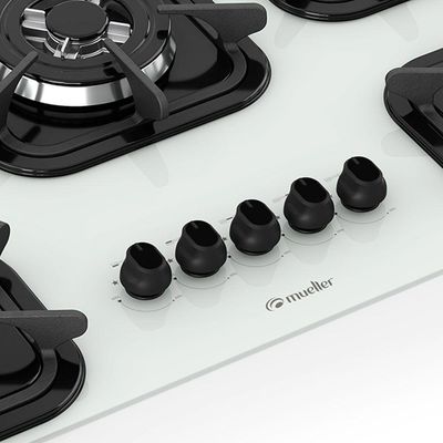 Fogão Cooktop Tripla Chama - 05 Bocas - Mueller Branco Bivolt