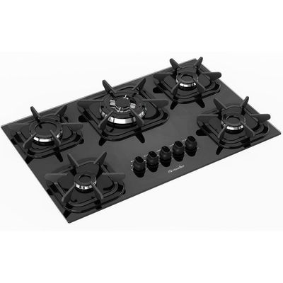 Fogão Cooktop Tripla Chama - 05 Bocas - Mueller Preto Bivolt