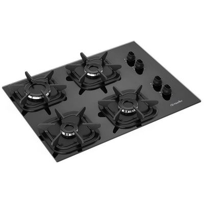 Fogão Cooktop Ultra Chama - 04 Bocas - Mueller Preto Bivolt
