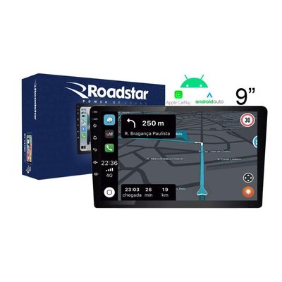 Multimidia Roadstar Android com Carplay 9" - RS915BR