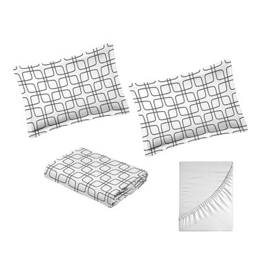 Jogo de Cama Queen Size 300 Fios Nova América - Vitor (7715-1)