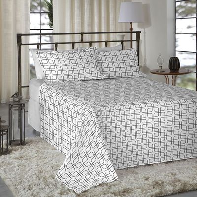 Jogo de Cama King Size 300 fios Nova América - Vitor (7715-1)
