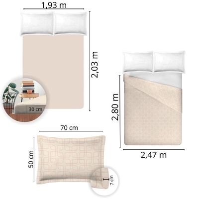 Jogo de Cama King Size 300 fios Nova América - Alvaro (7715)