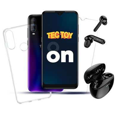 Smartphone TecToy On 128GB Dual Chip Tela 6.2" 4G Câmera Tripla 48MP+5MP+2MP Azul