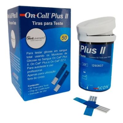 Monitor de Glicose + 150 Tiras de Glicose On Call Plus II