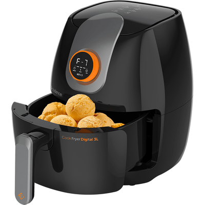 Fritadeira Digital Cadence Cook Fryer FRT526 Sem Óleo 3L Preto 220V