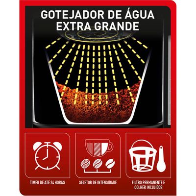 Cafeteira Filtro Arno Element com Timer 1.8 litros CFEL 110V