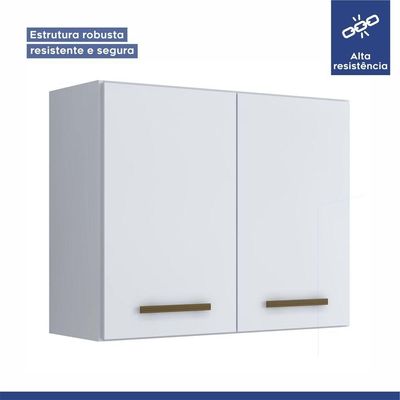 Cozinha Completa 14 Portas 3 Gavetas Atenas Kaiki Moveis Branco