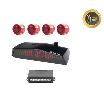 Sensor de Estacionamento Standard 4 Pontas Vermelho Tech One