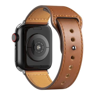 Pulseira de Couro para Apple Watch 42 / 44 / 45MM - Marrom - Gshield