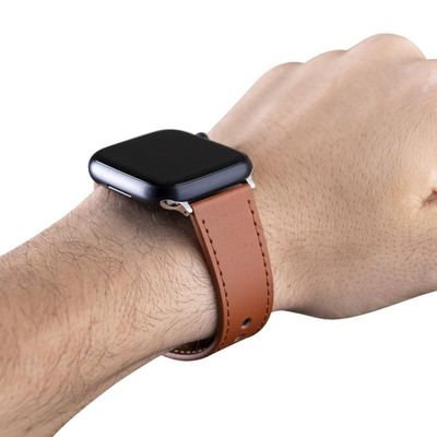 Pulseira de Couro para Apple Watch 42 / 44 / 45MM - Marrom - Gshield