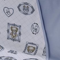Cueiro Duplo Tecebem Baby Guilheme Malha Estampado kinder Azul
