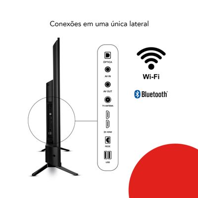 Smart TV AIWA 43” Android Full HD Borda Ultrafina HDR10 Dolby Áudio AWS-TV-43-BL-02-A Bivolt