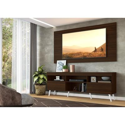 Rack com Painel TV até 65" e Pés Retrô Flórida Multimóveis