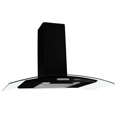 Coifa De Parede 90cm Vidro Curvo Duto Slim Fogatti Preto 220 220