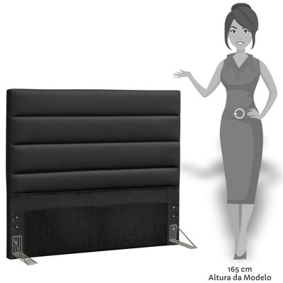 Cabeceira Quarto Casal 145Cm Preto D'Monegatto