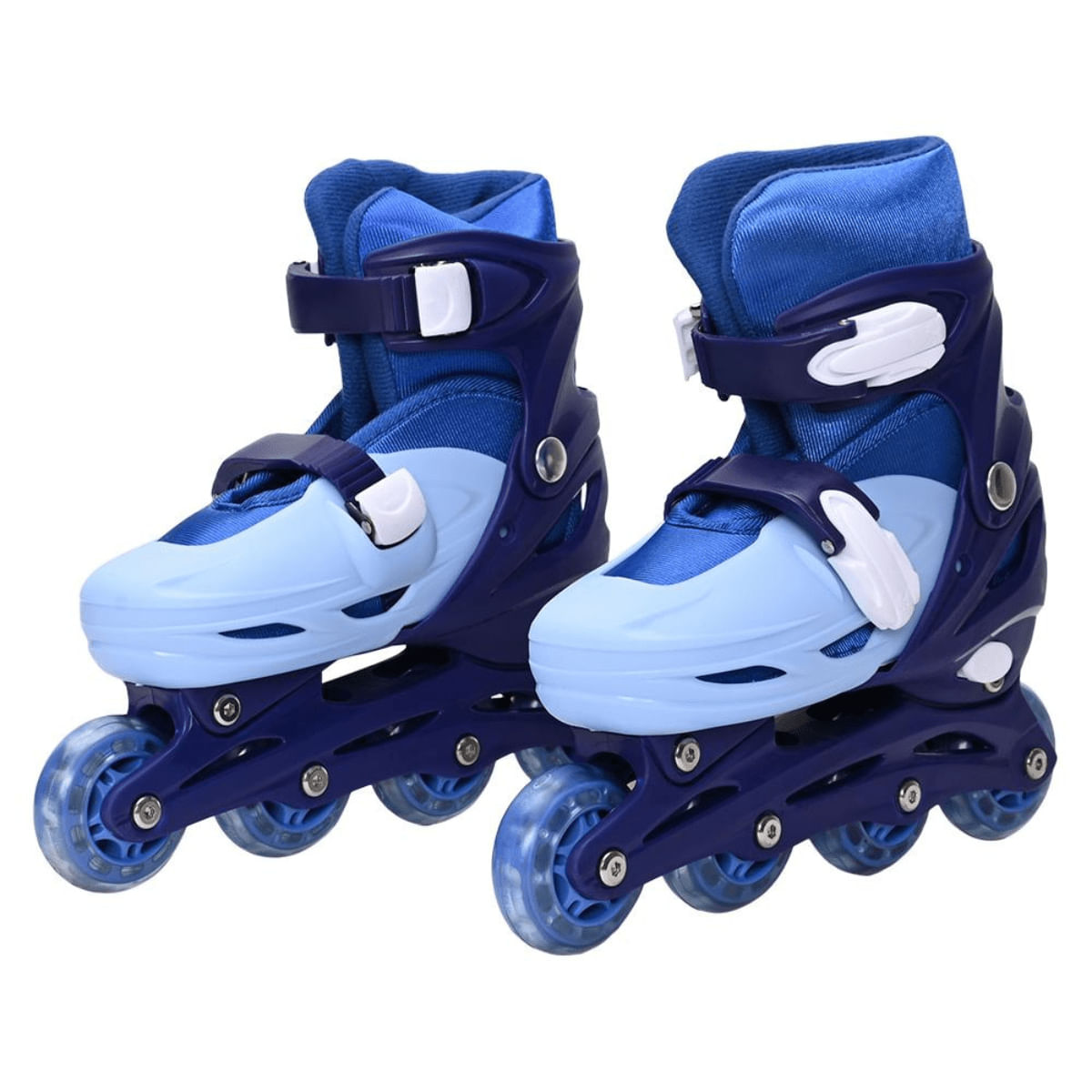 Patins In Line Ajustável Nº 30 A 33 Com Acessórios Azul 6635 Zippy Mimo Style