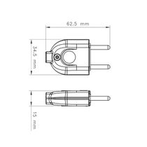 Plugue Macho 2P 10A 250V Tramontina