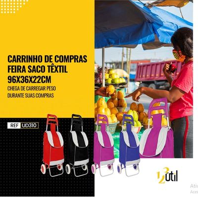 Carrinho de Compras Feiras Saco Textil 123 Útil