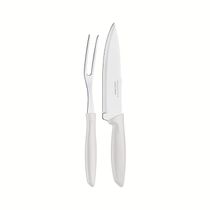 Jogo Trinchante Inox 2 Pçs Plenus Branco Tramontina