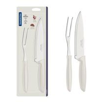 Jogo Trinchante Inox 2 Pçs Plenus Branco Tramontina
