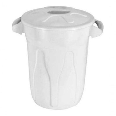 Kit Com 10 Cesto Lixeira Plastico 20L Branco